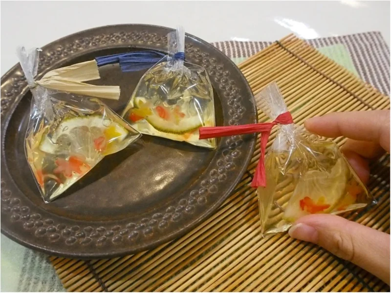 ユイミコさんに習う夏の和菓子作り体験で涼しげな「金魚の羊羮」にチャレンジ♪