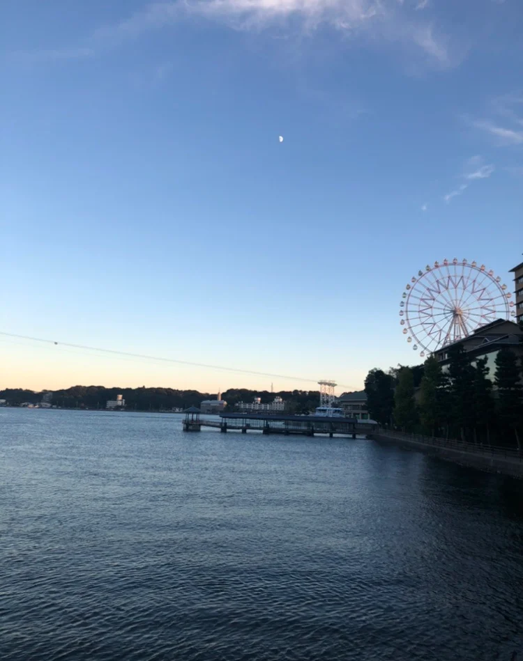 浜名湖遊覧船から見たかんざんじロープウェイは絶景