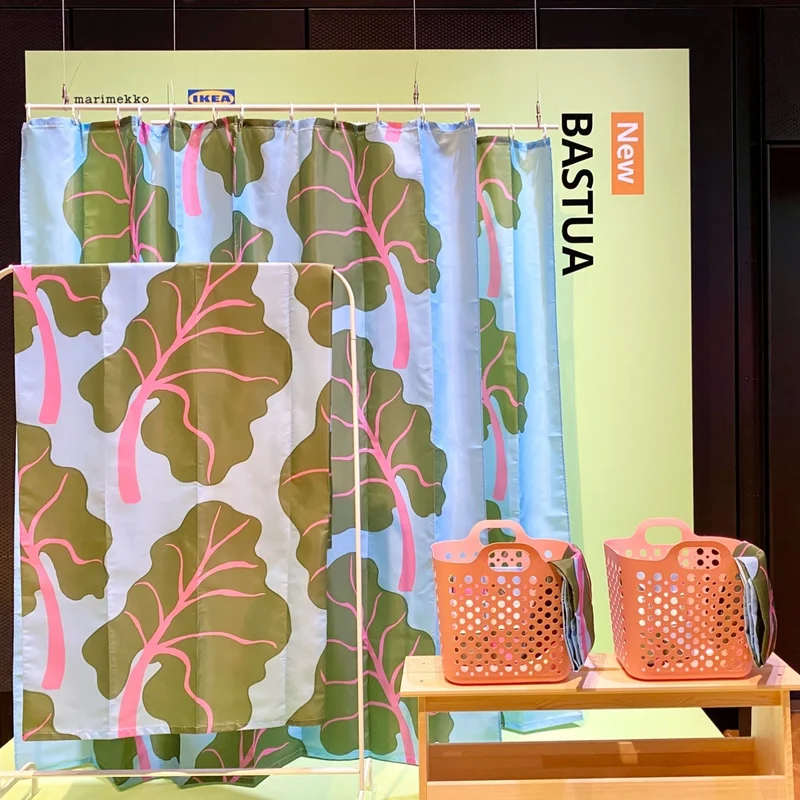 イケア（IKEA）2023年度新商品：サウナ文化をモチーフにしたマリメッコとのコラボコレクション、シャワーカーテン