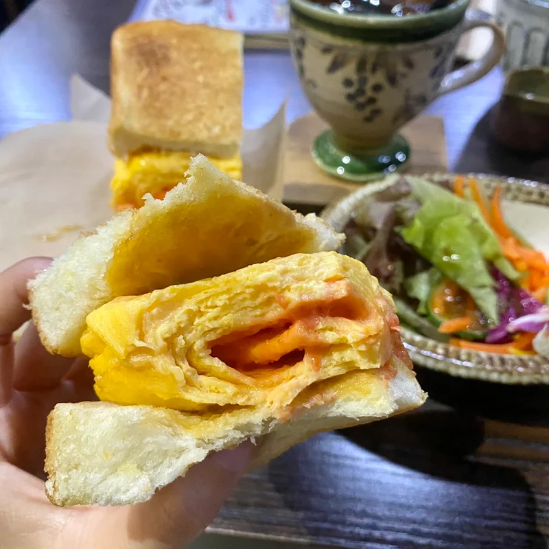 厚焼き卵サンド明太子入り