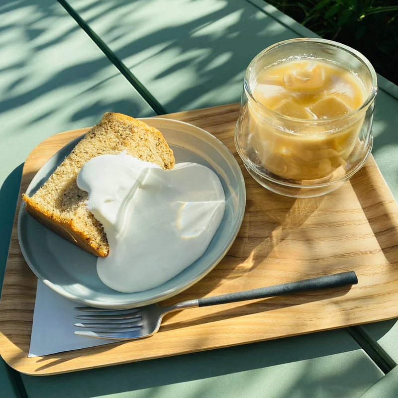 カフェラテとアールグレイのシフォンケーキ