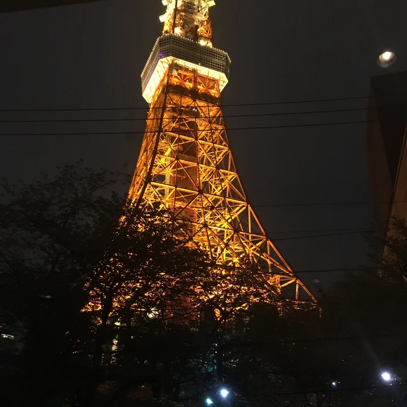 ごほうびごはんに！東京タワーの真下でディナー( ^ω^ )