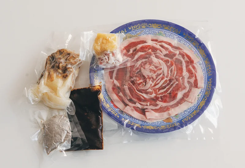 岐阜県のおすすめお取り寄せグルメ「お遊食おせん」のぼたん鍋、パッケージ