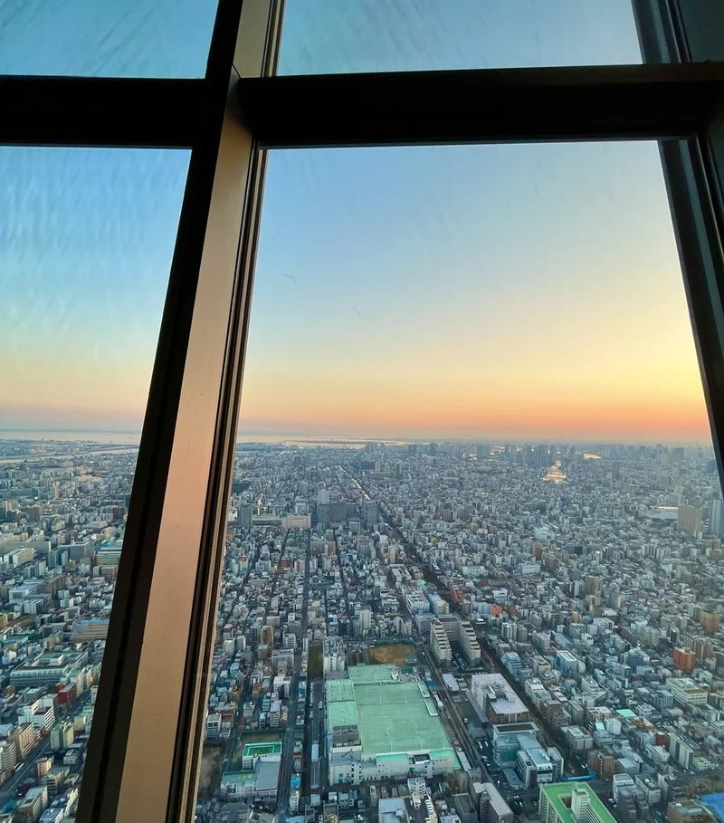 16:30頃、東京スカイツリーから見た絶景の夕焼け