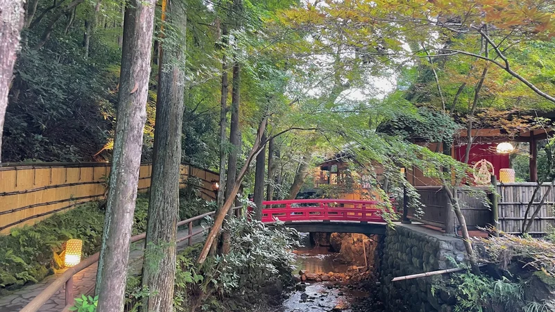 高尾山の麓、うかい鳥山で「ほたる観賞の夕の画像_3