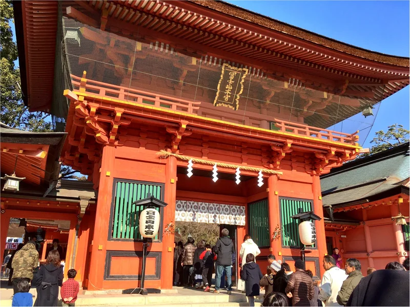 境内から富士山が見える♡全国1,300社ある浅間神社の総本社【富士山本宮浅間大社】に初詣に行ってきました(*´ ˘ `*)