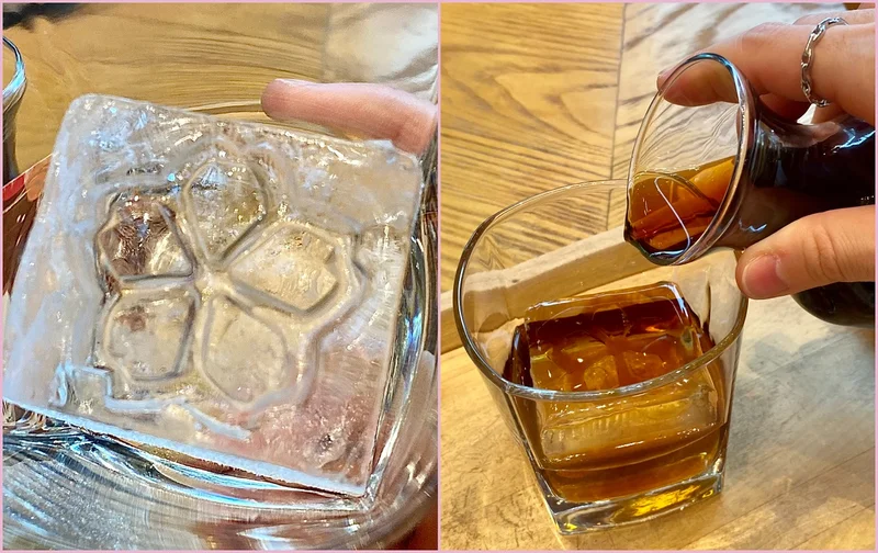 桜の刻印がされた、ロースタリー東京のバレルエイジド  コールド ブリュー