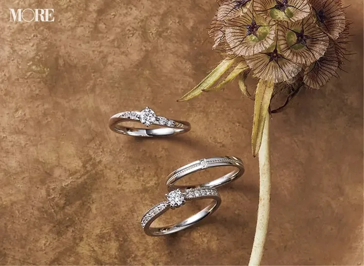 結婚指輪におすすめのジュエリーツツミのエンゲージメントリング２種とマリッジリング