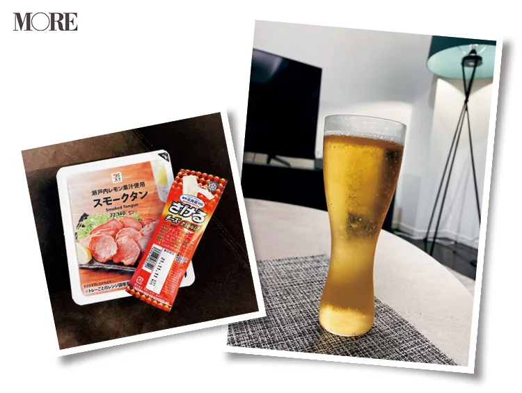 モアモデル鈴木友菜が家で飲んでいるビールとおつまみ