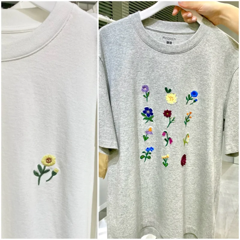ユニクロ×JWアンダーソン、花の刺繍が施されたTシャツ