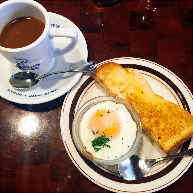 【星乃珈琲店モーニング】コスパ最強☆コーヒー代だけでトーストとゆで卵も食べられちゃう！