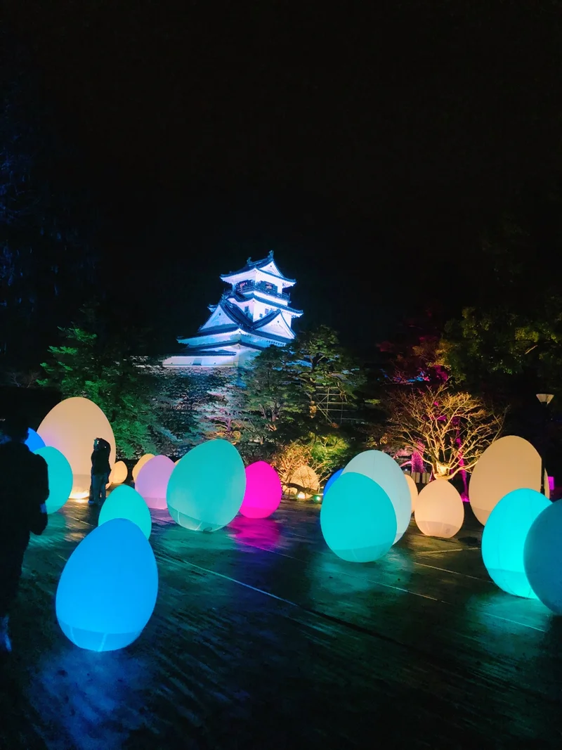 【チームラボ 高知城 光の祭】高知城と光の画像_1