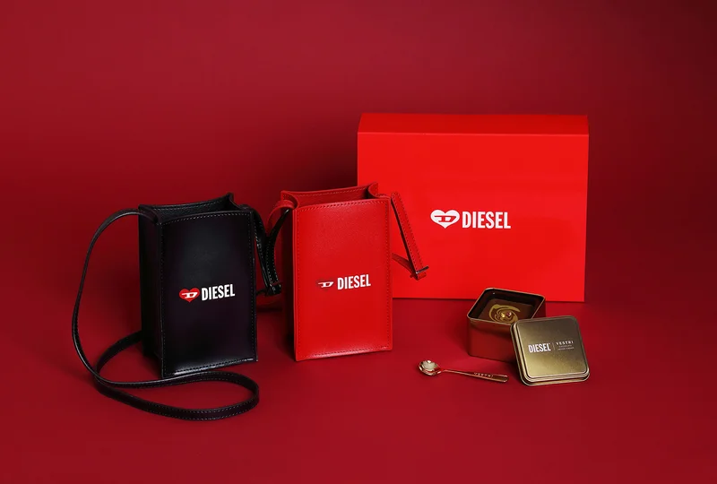 『ディーゼル』のバレンタインは“すくって食べるチョコ”！ 限定ミニバッグとのスペシャルパッケージを展開
