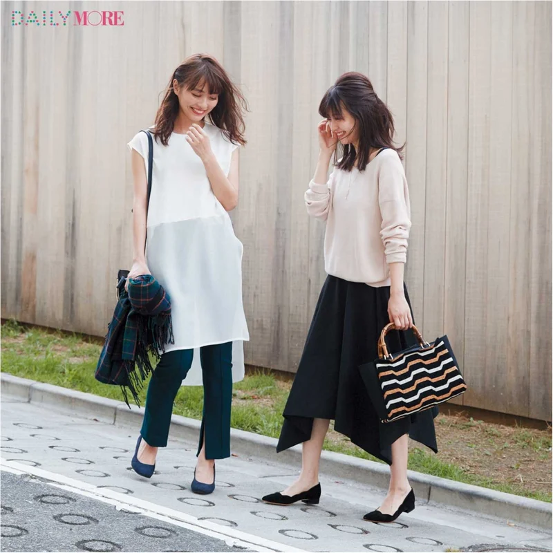 月 水で同じ服を着てもバレない 秋のお仕事コーデには 着方で激変する２wayワンピがマストです ファッション コーディネート 代 Daily More