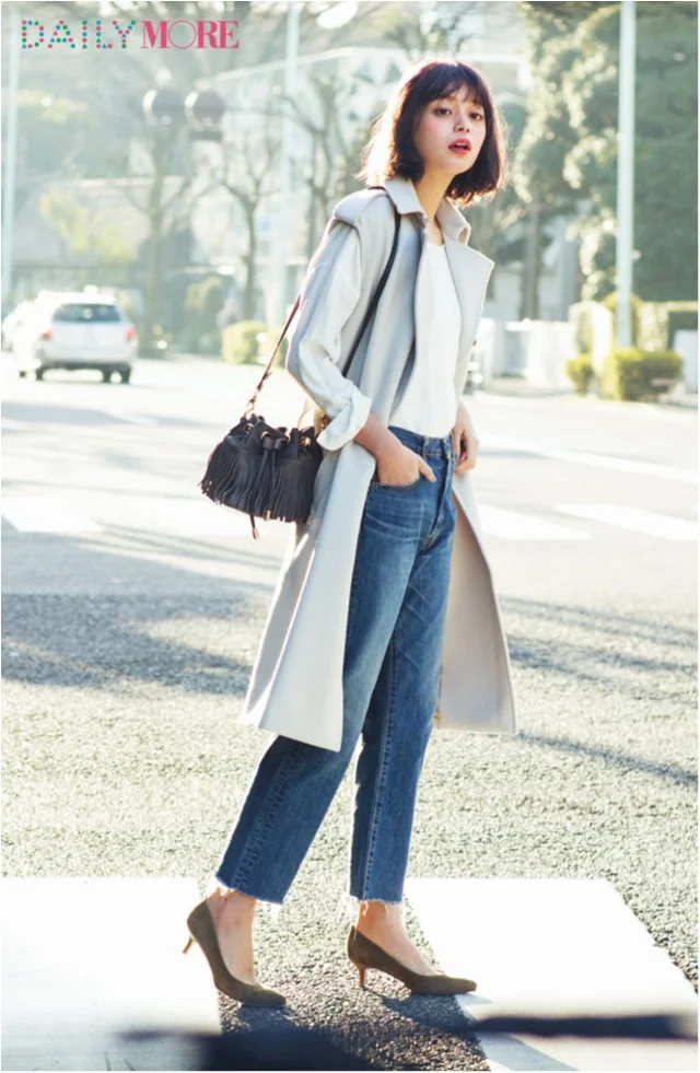 今日のコーデ 岸本セシル 後輩と一緒に外回りの火曜日は洗練デニムスタイルで ファッション コーディネート 代 More