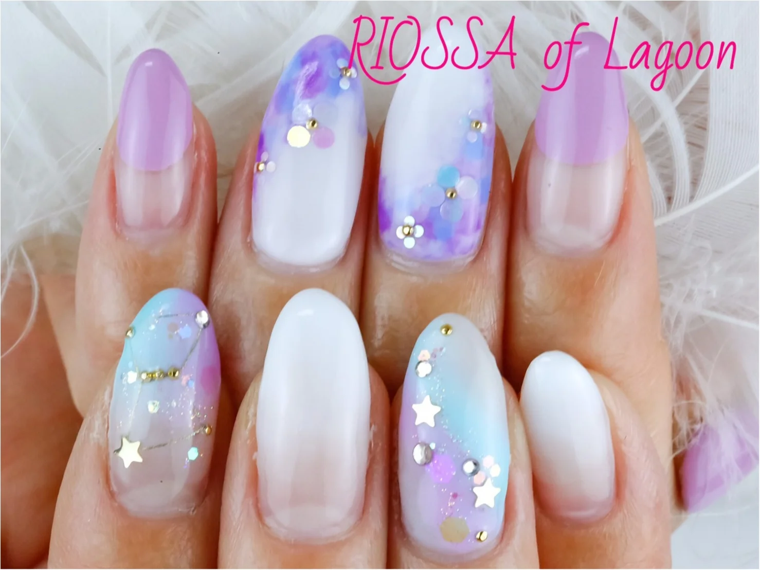 6月ネイル キラキラかわいい 紫陽花ネイル 七夕ネイル Moreインフルエンサーズブログ More