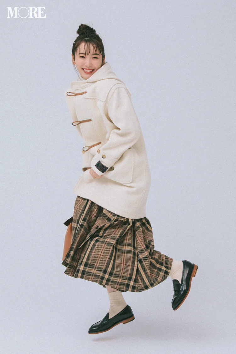 今日のコーデ 夜は彼とお家クリスマス チェック柄スカートとダッフルコートの最愛トラッドで ファッション コーディネート 代 More