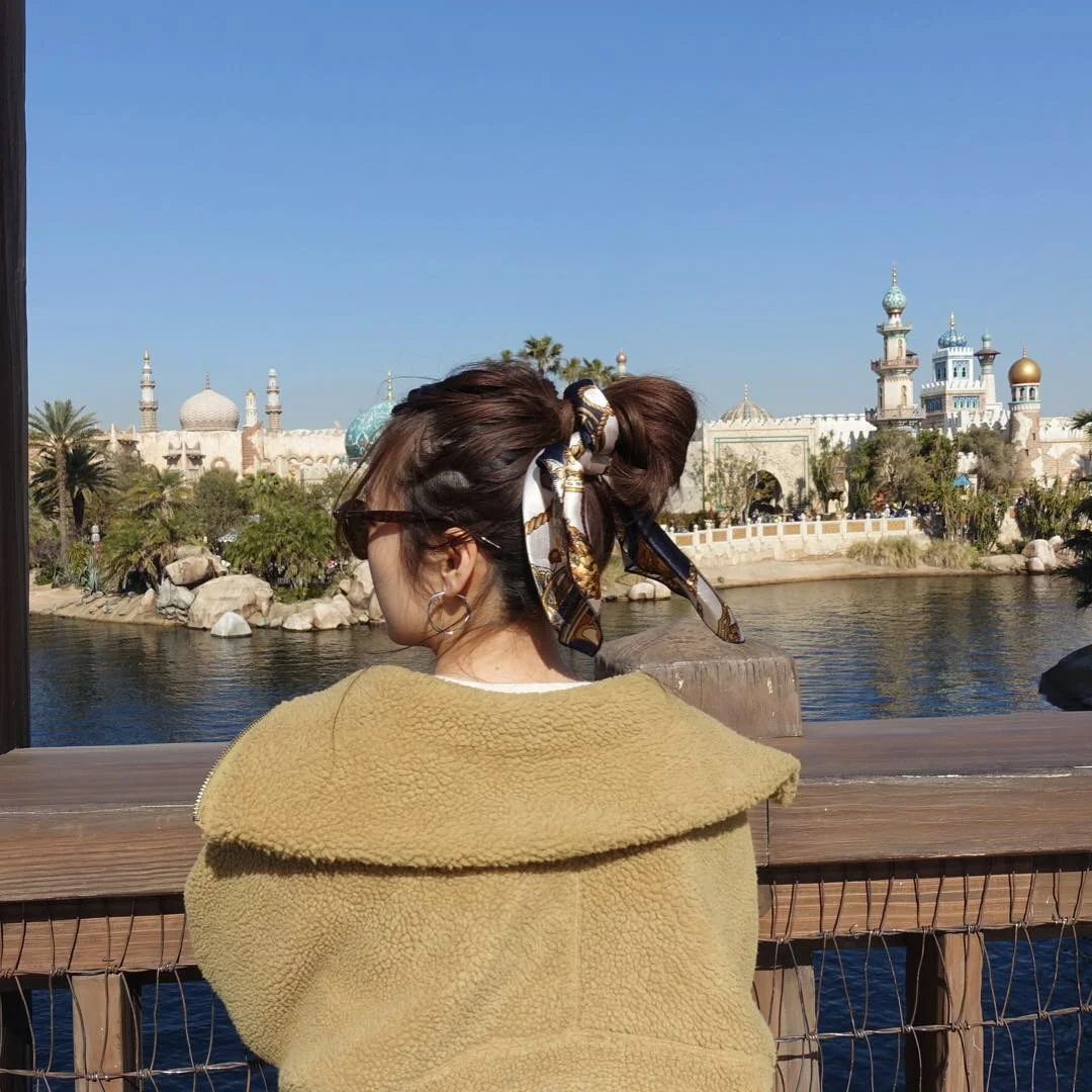 小春日和のディズニーコーデ スカーフアレンジでカチューシャ要らず Moreインフルエンサーズブログ Daily More