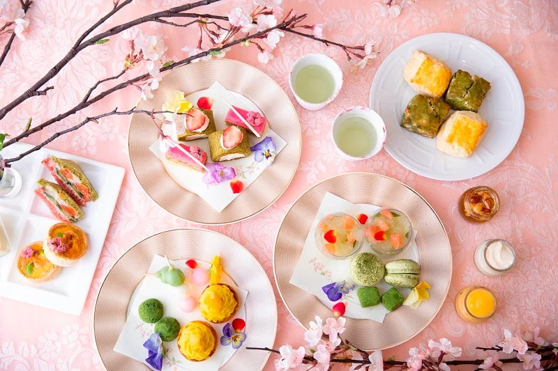 埼玉 大宮璃宮 で美しい庭園を眺めながら優雅なティータイム 和スイーツがずらり 桜と抹茶のアフタヌーンティー 桜 19 7 グルメ Daily More