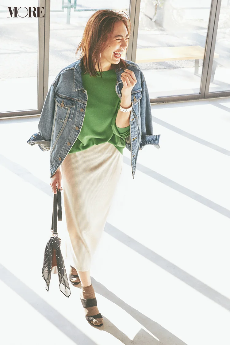 今日のコーデ 服の日 だからおしゃれしたい Guのオフ白スカートで寒い日だってコーデは春気分 土屋巴瑞季 ファッション コーディネート 代 Daily More