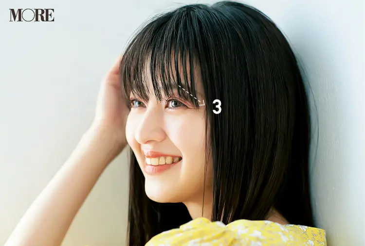 小顔も透明感も叶う! “今いちばん可愛い前髪”の作り方教えます。基本のスタイリングはヘアオイルだけでOK ♬_4