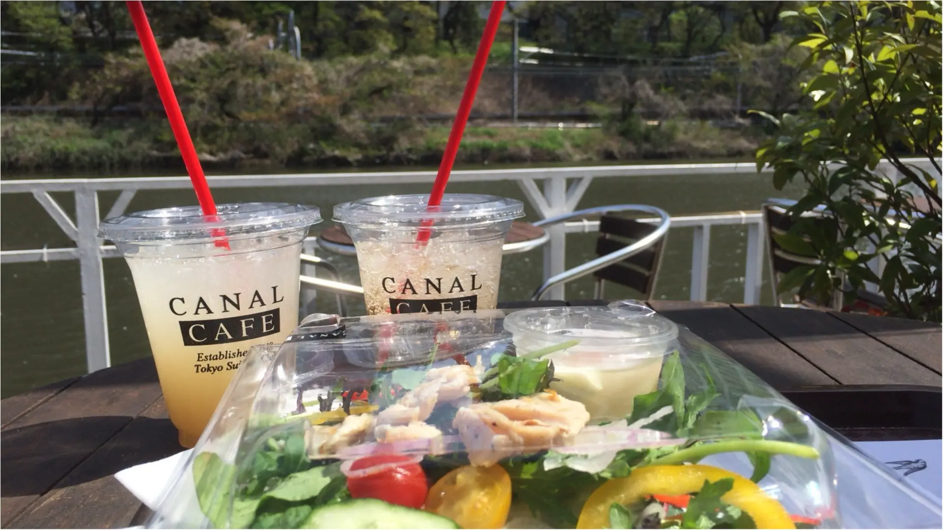 《*Cafe*》ティータイムからディナーまで♪女子会にもデートにも使える!水辺のオープンテラスならここで決まり!飯田橋カナルカフェ☆_3