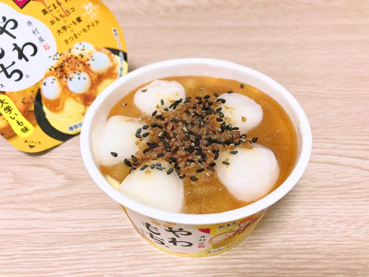 【秋アイス】【季節限定】やわもちアイスの大学いも味♡_3