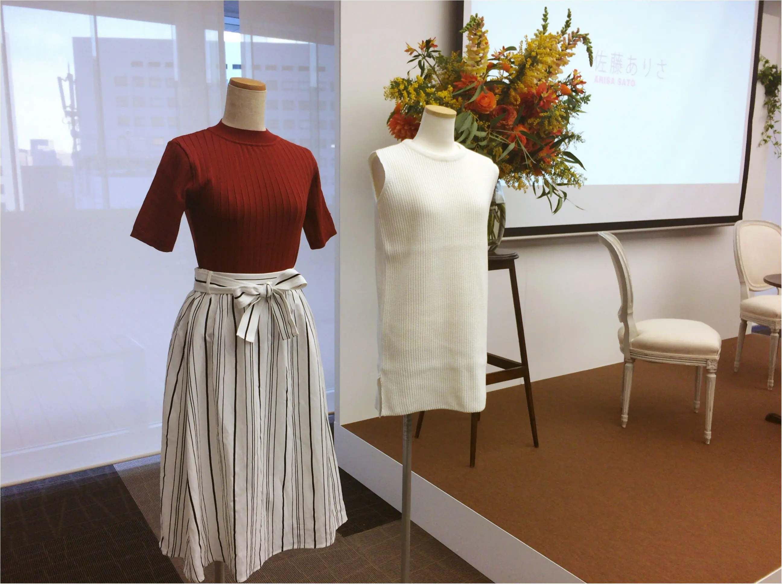 佐藤ありさコラボ服『FlowerDays』流行《ストライプ》リネン風スカートは着回しも着心地も楽チン!_2