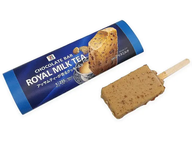 『セブン‐イレブン』で買える新作アイスおすすめ「7プレミアム ロイヤルミルクティーチョコバー」
