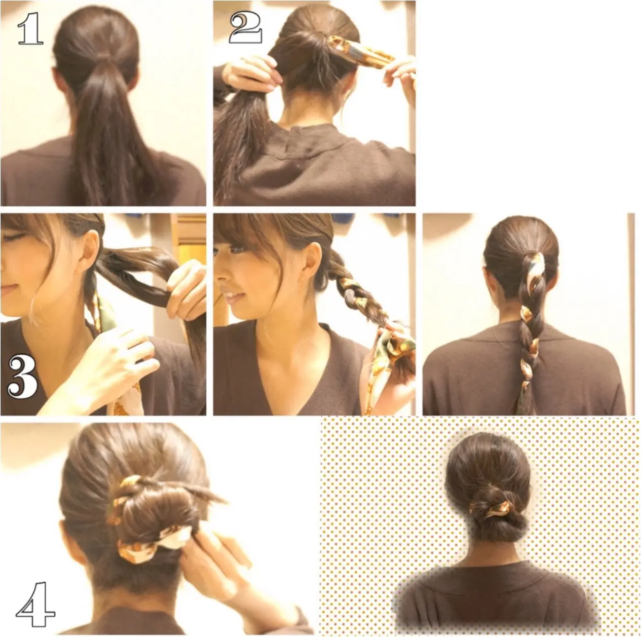 《いつものヘアアレンジがワンランクアップ♪ 》今旬【スカーフ】を使ったヘアアレンジが可愛い♡不器用さんでもOKな簡単アレンジ3選教えちゃう(*´∀`)_4