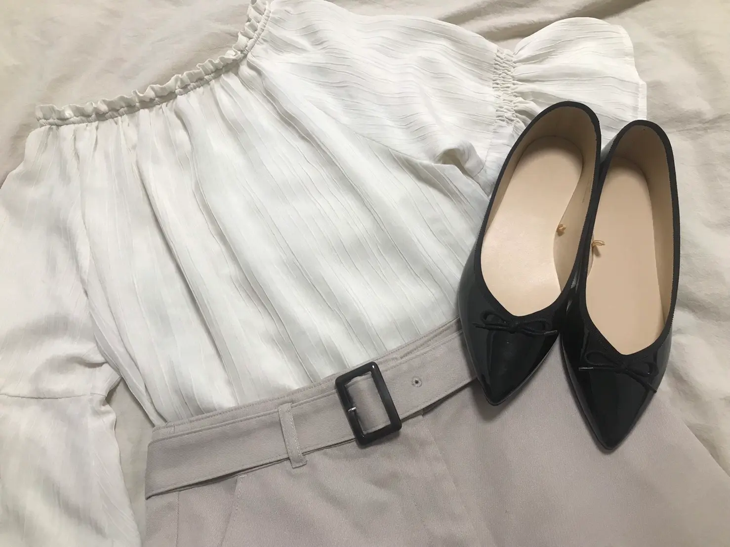 【GU】衝撃のプチプラ!《¥980!!!》梅雨に頼れるエナメルポインテッドバレエシューズ❤︎_2