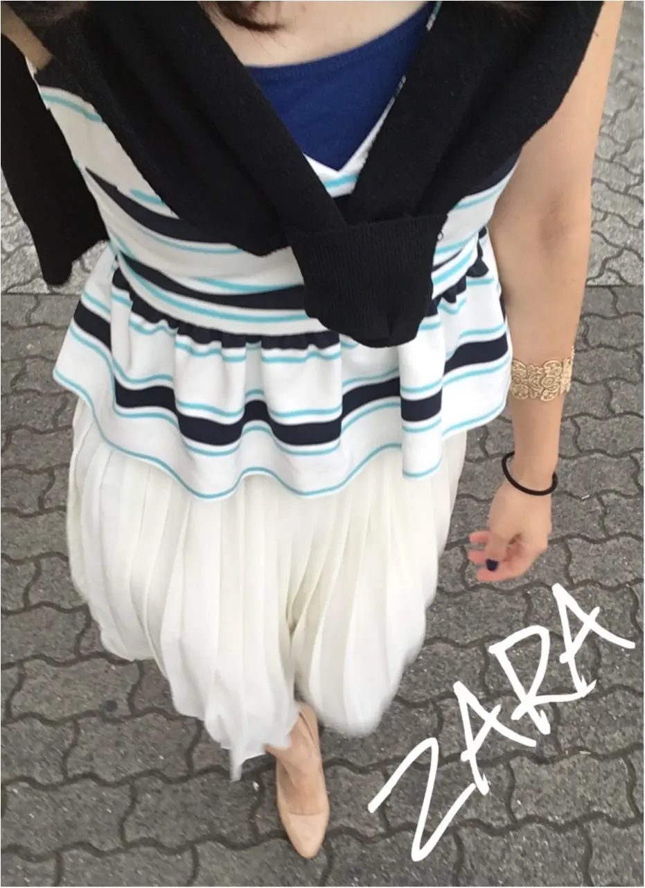 ▶▶<ZARA>の夏色ボーダービスチェでSUMMERコーデ【はるな】_2