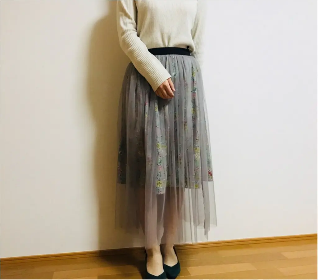 春コーデに“透け感”は必須!【N.Natural Beauty Basic】の《チュールスカート》で春コーデを組んでみました♡♡_3
