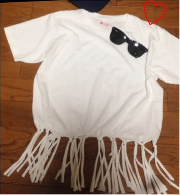【DIY】人気のHanesTシャツを、自分サイズに♡かつ今年っぽくアレンジ♪( ´θ`)ノ_4