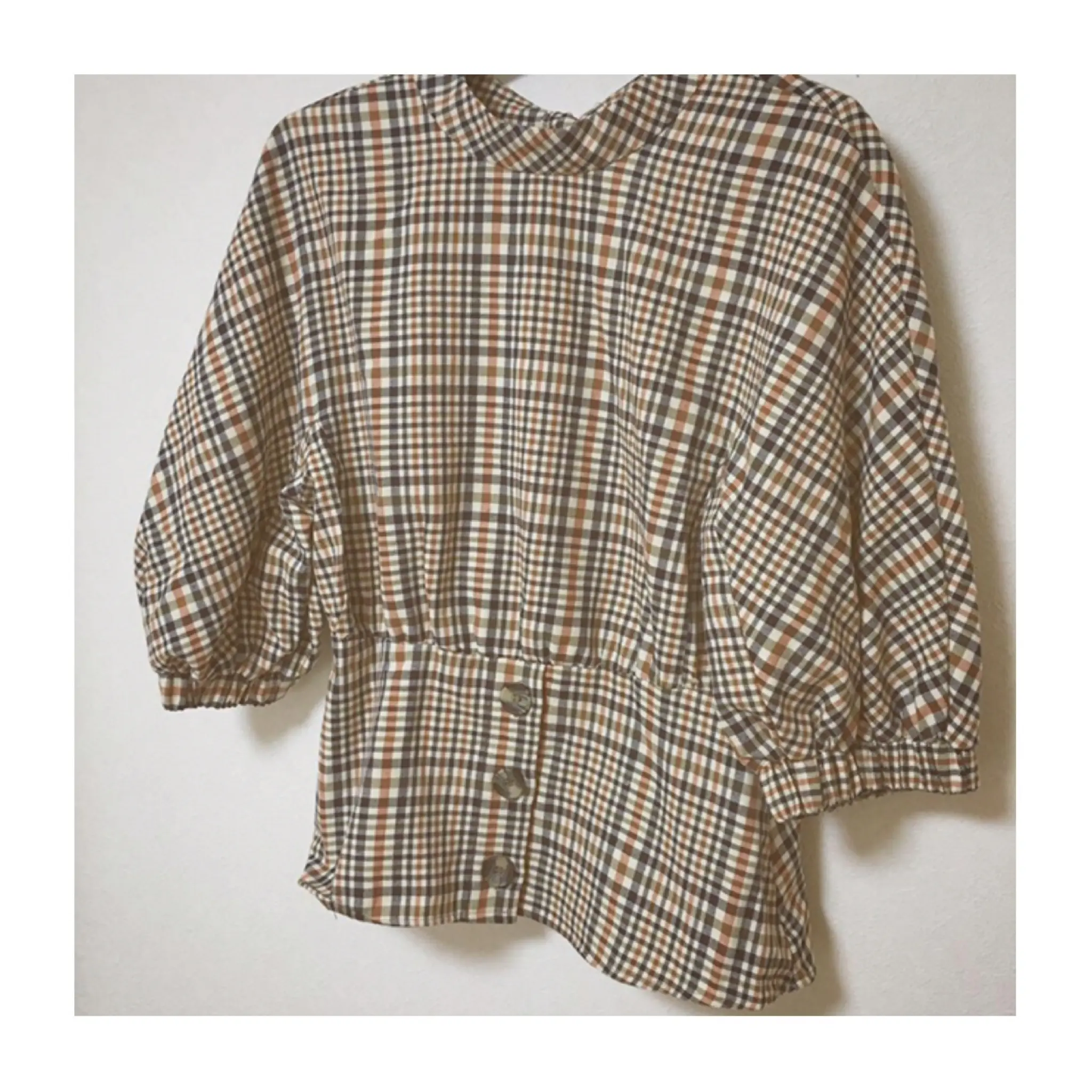 ザラジョ必見❤️《今季もトレンドのバックシャン》【ZARA】のチェック柄トップスがかわいい!_1