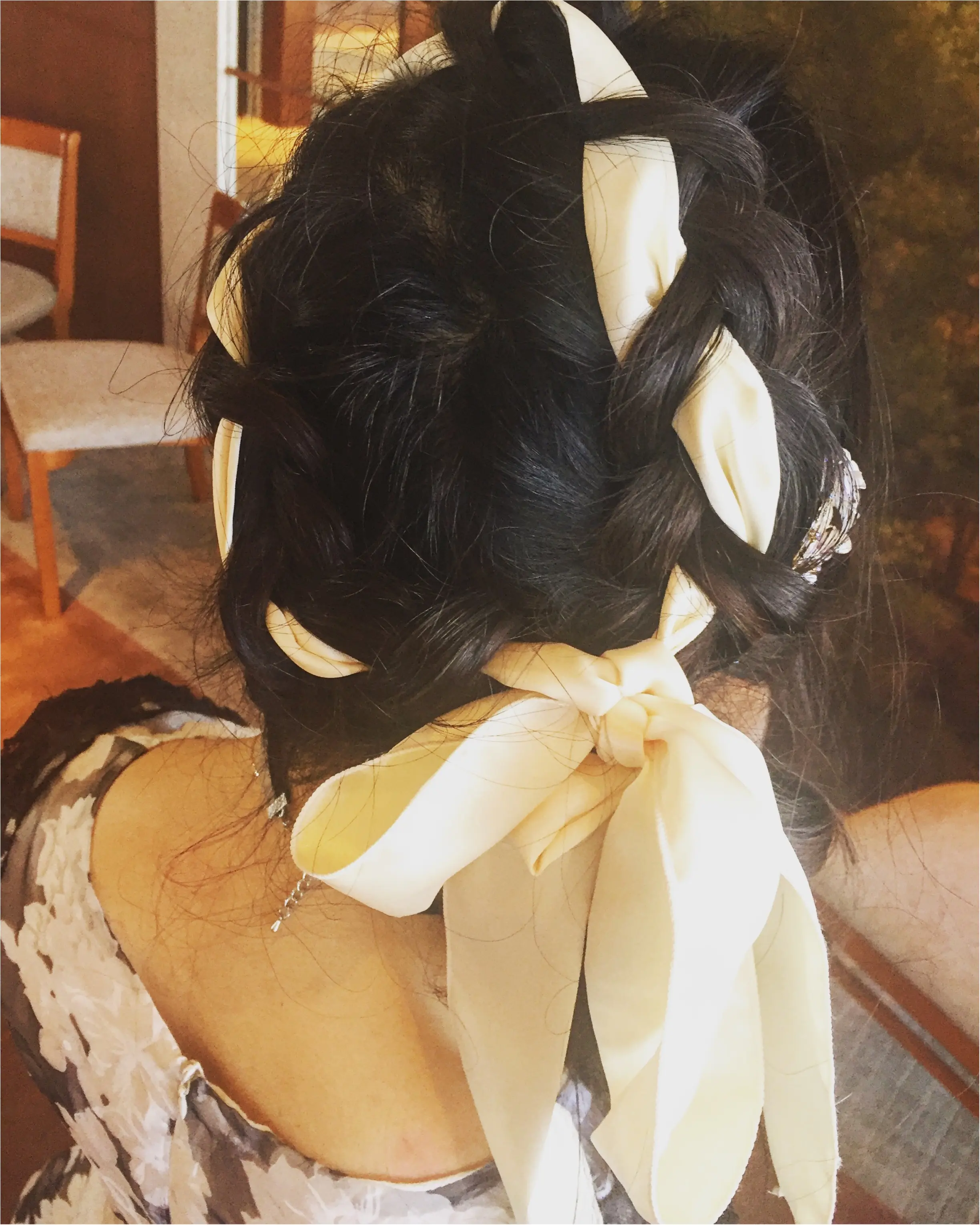 【Party Hair】リボンを使った編み込みアップヘア♡vif art新宿店なら¥2,500でヘアセットできちゃう✨≪samenyan≫_1