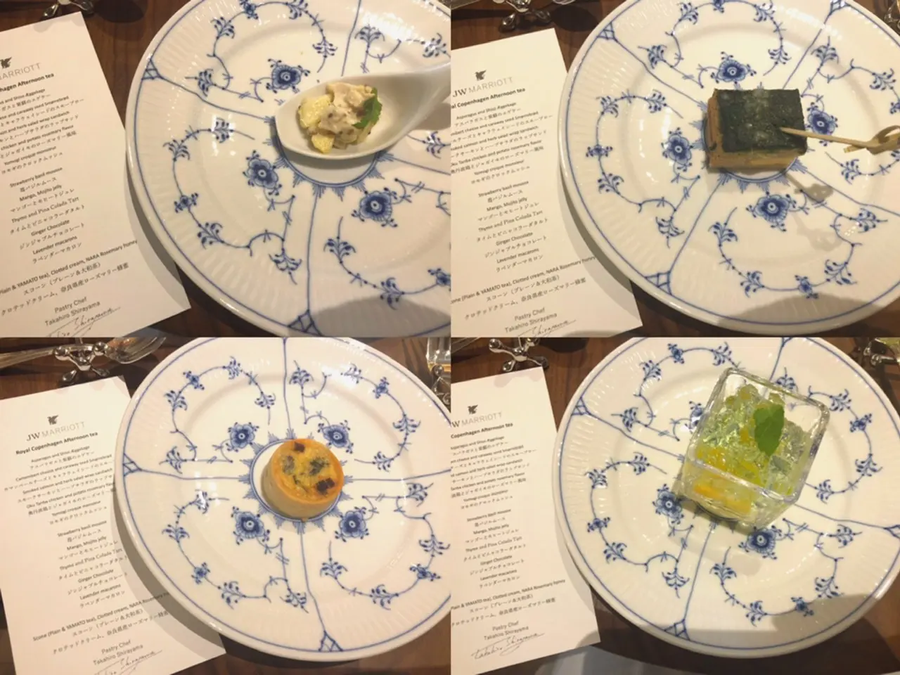 アフタヌーンティーでの食事