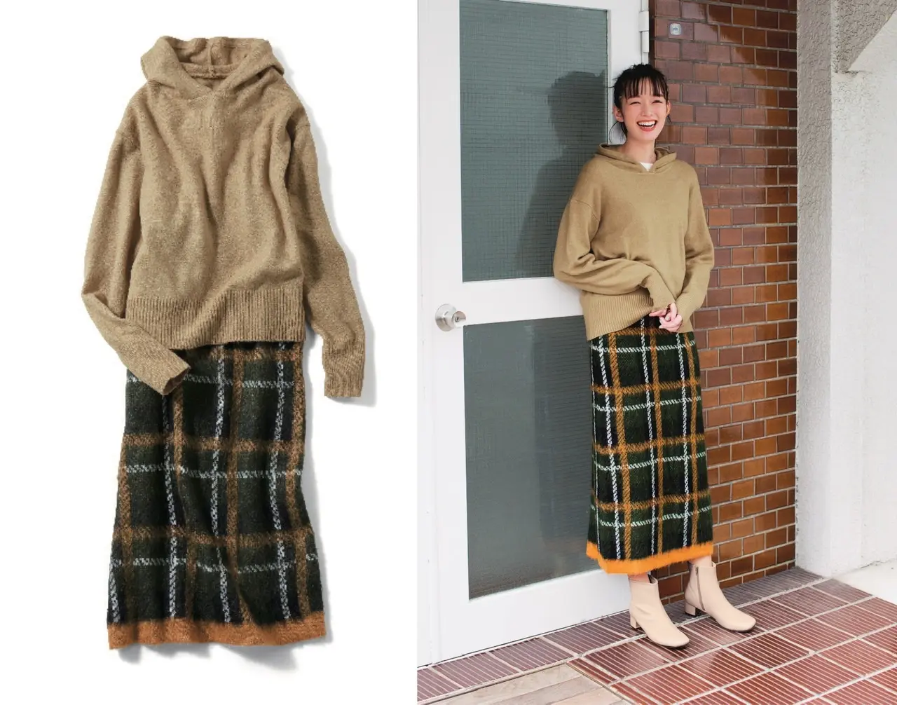 佐藤栞里が監修! 『フェリシモ』の「しおりとコラボ」シリーズ新作はニットのパーカー&スカート_1