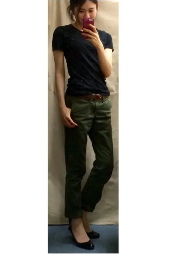Coordinate...優秀☆ユニクロのスーピマコットンTシャツ_2