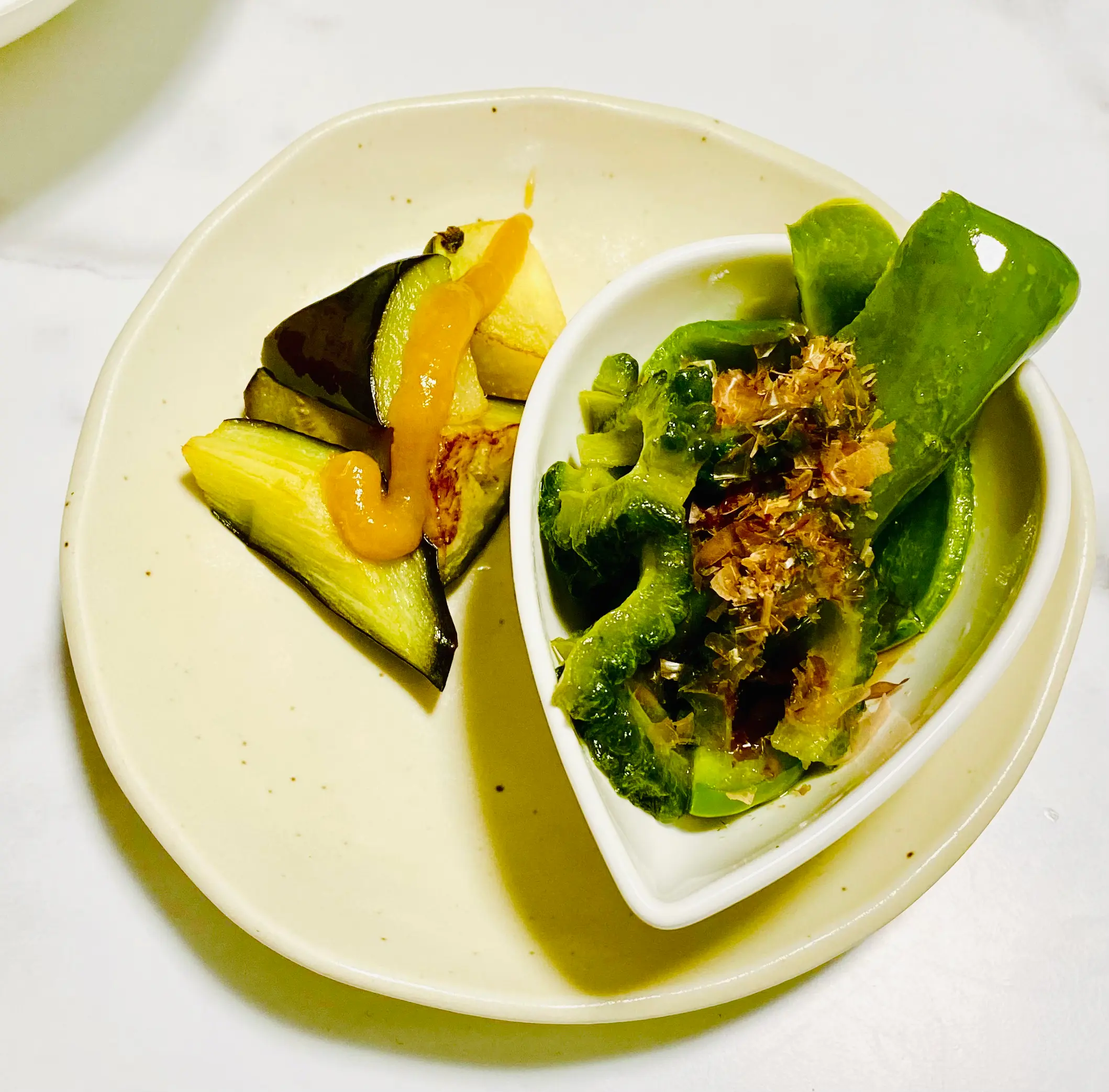 野菜 無農薬 オーガニック タベチョク ピーマン ししとう ゴーヤー モロヘイヤ 空芯菜 オクラ 揚げ浸し 田楽