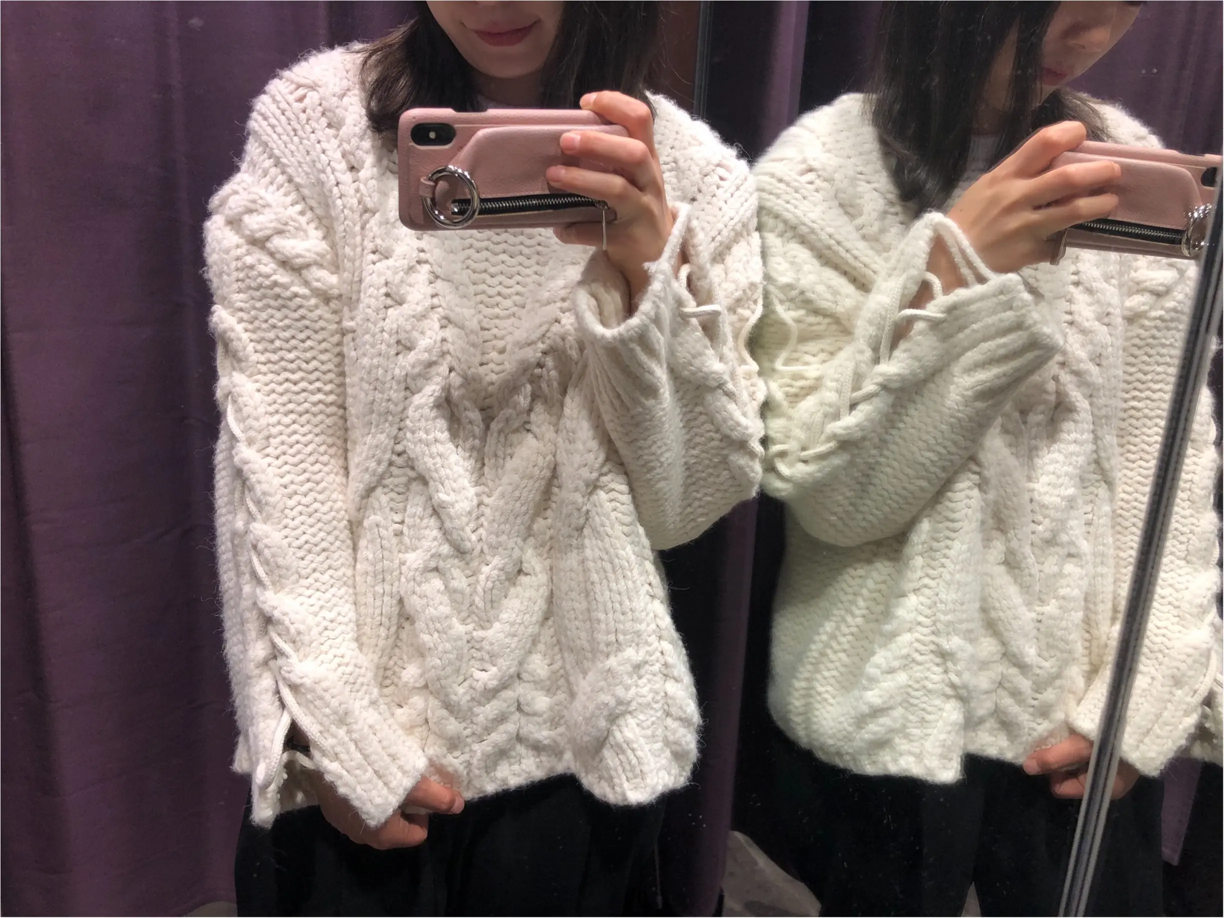 《ZARA》買ってよかった!着回し抜群☆編み込み&ケーブルニットセーター!_3