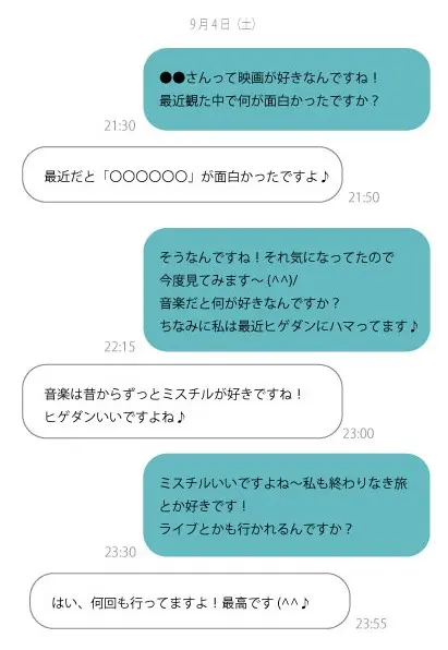マッチングアプリ、ダメな会話例