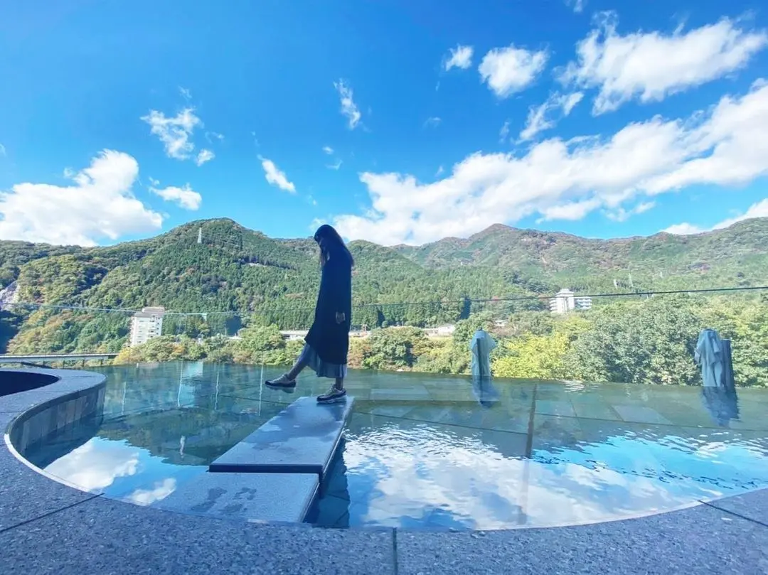 栃木県・鬼怒川温泉の中心にあるファミリー向けホテル「きぬ川ホテル三日月」のフォトスポット
