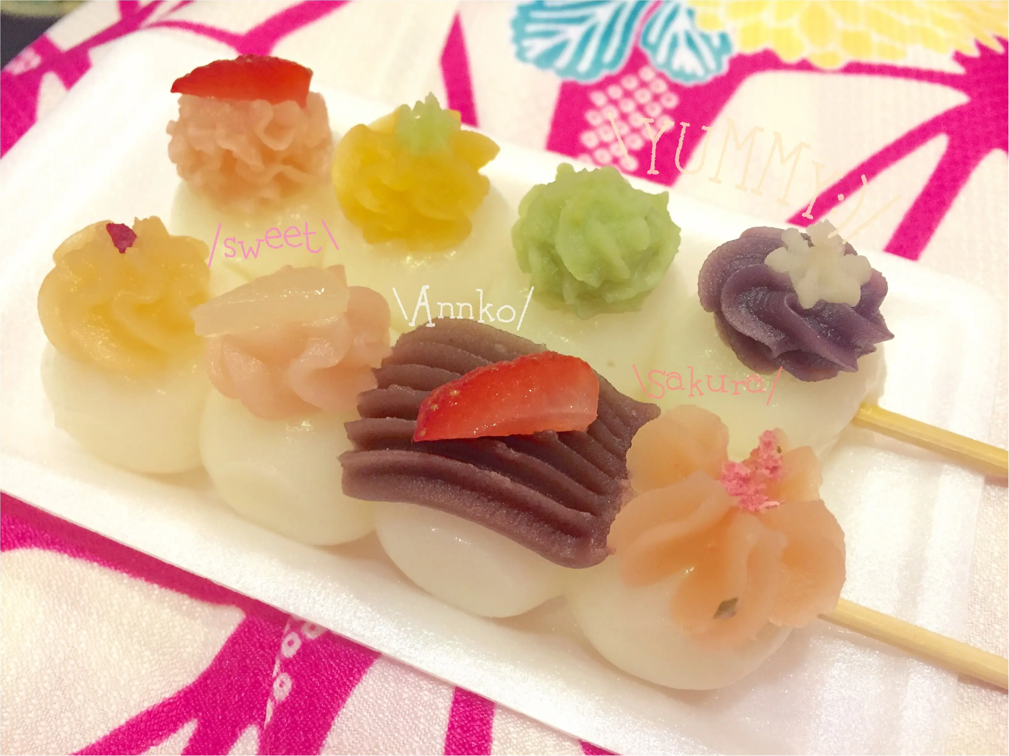 【FOOD】こんなお団子見たことない!1本で、いろんな味も楽しめる♡カラフル団子がうまかわっ♡_7