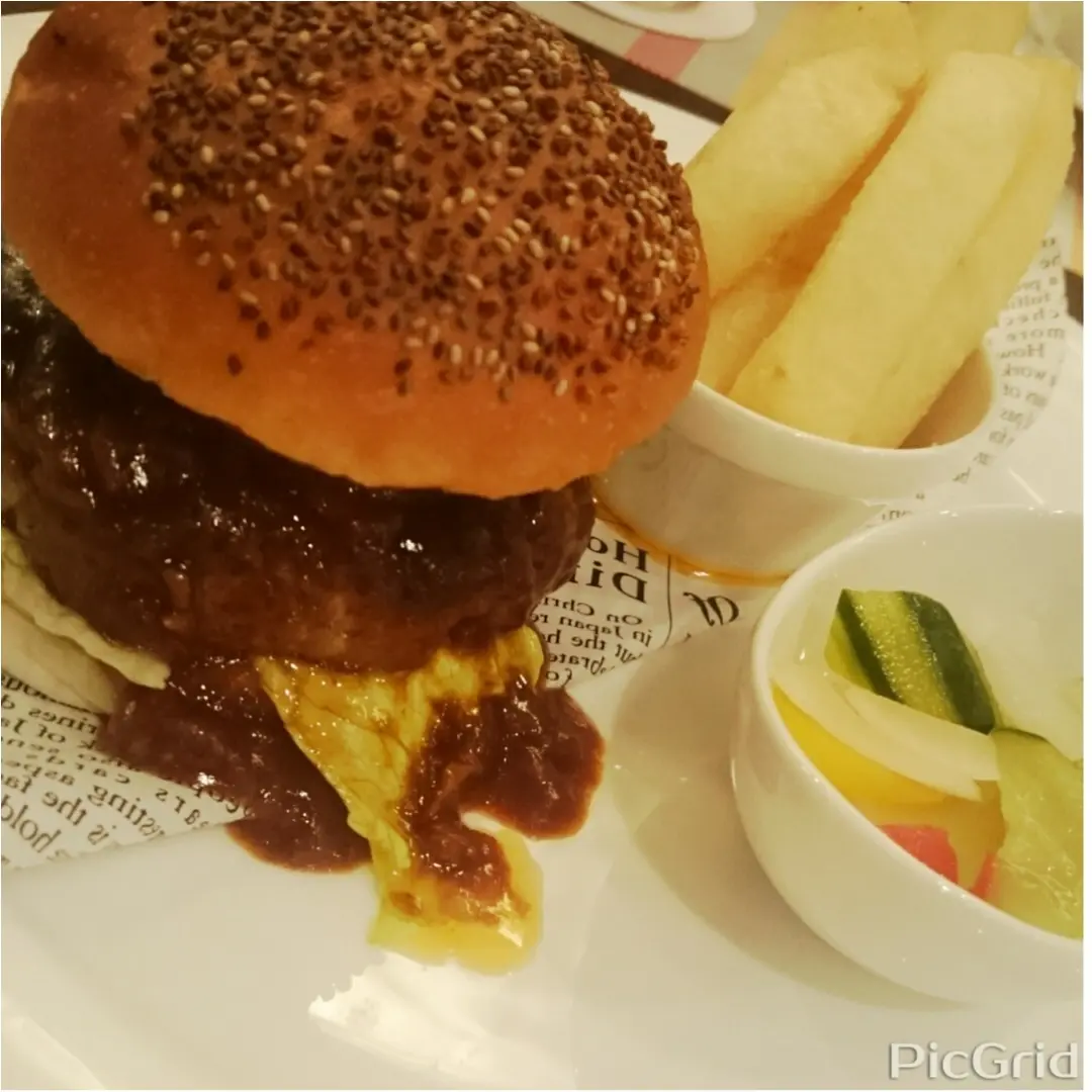 ホテルのハンバーガーディナー♪_1