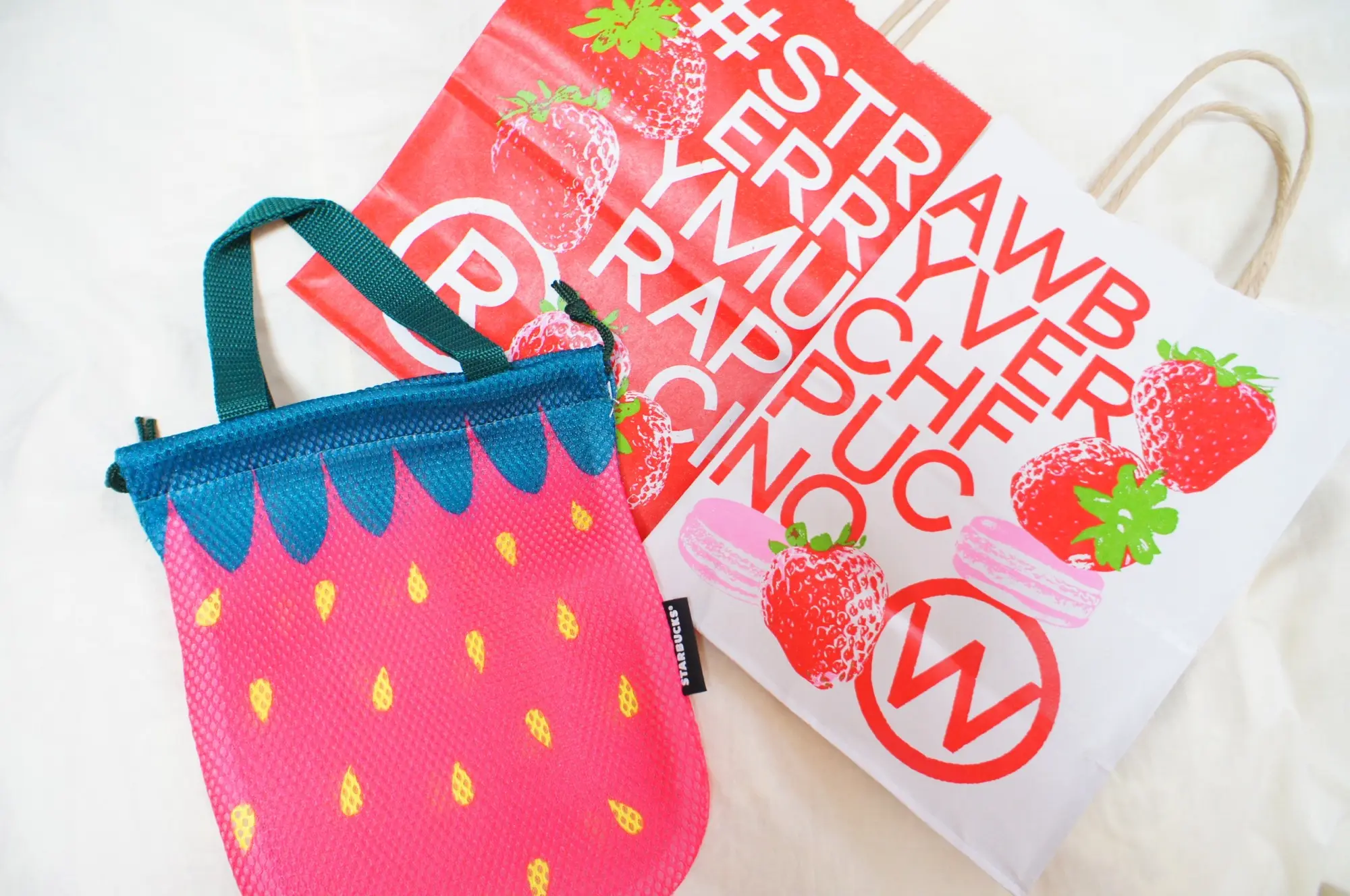 《数量限定❤️》【スタバ】対象フードをふたご買いすると買えるいちごバッグが可愛い☻_1