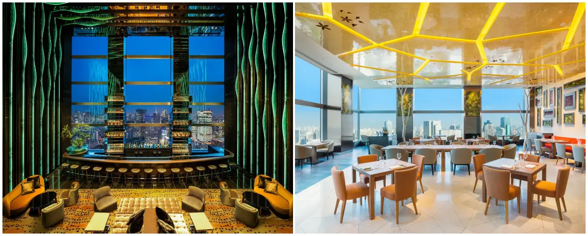 ザ・プリンスギャラリー 東京紀尾井町』35階の「Sky Gallery Lounge Levita」と36階の「All-Day Dining OASIS GARDEN」