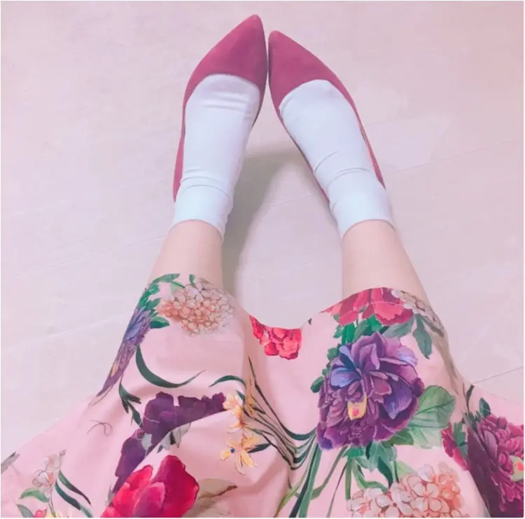 《いま、ザラ(ZARA)女が増えているっ♡!》今年初の春物は売り切れ続出のお花咲きめくミモレスカート♡!_4