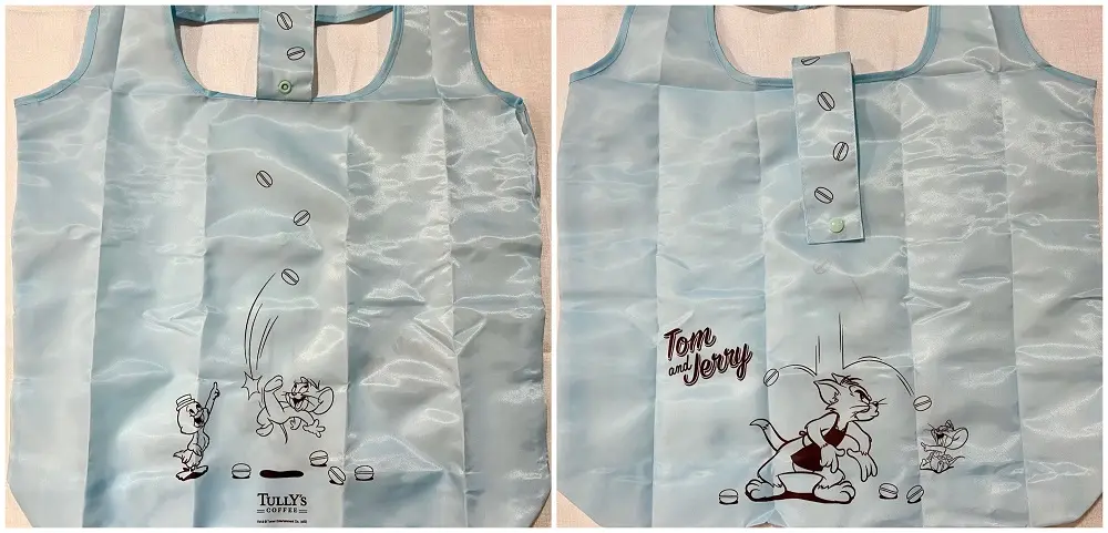 タリーズ、トムジェリコラボグッズ「トムとジェリー コンパクトエコバッグ（ブルー）」