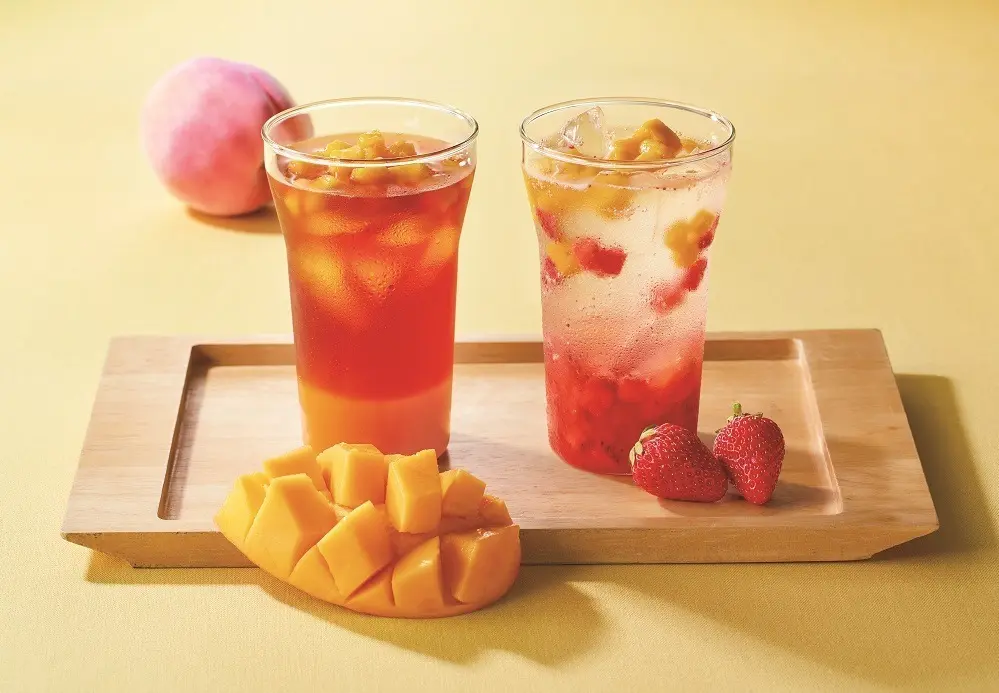 タリーズ新作の「フルーツスプラッシュマンゴーベリーココ」「&TEAパッションピーチ &マンゴーティー」